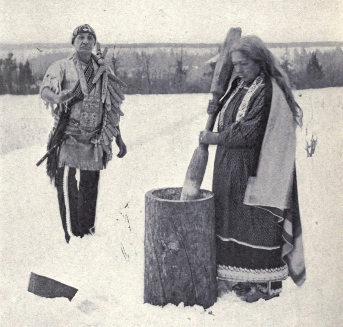 Seneca Midwinter Corn Pounding 1909 (Parker)
